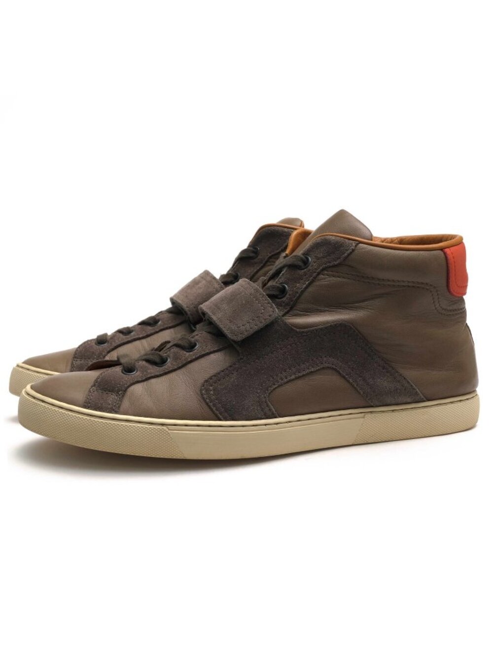 Hermes Sneakers High Cut Leather Olive Khaki